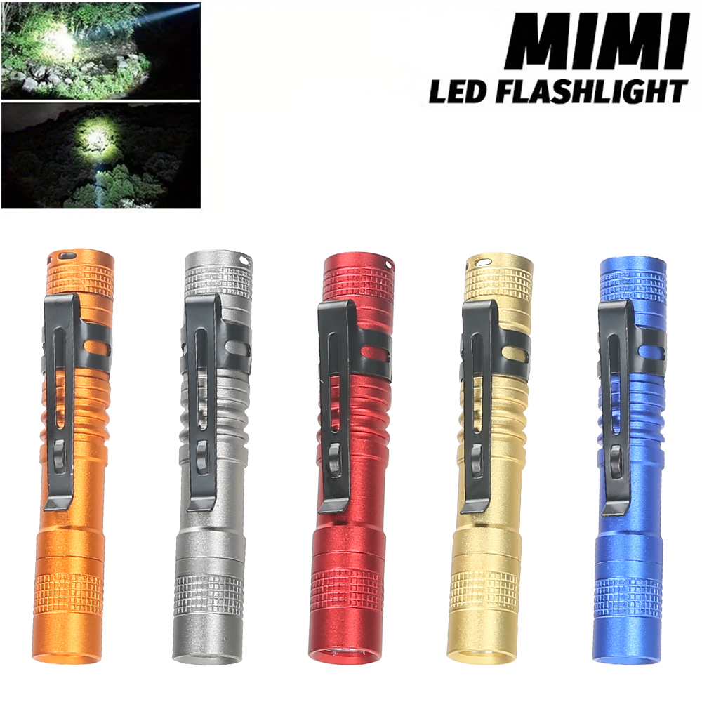 Stationery Supply - Tragbare Mini-LED-Stiftleuchte mit Clip, ultrahell, hohe