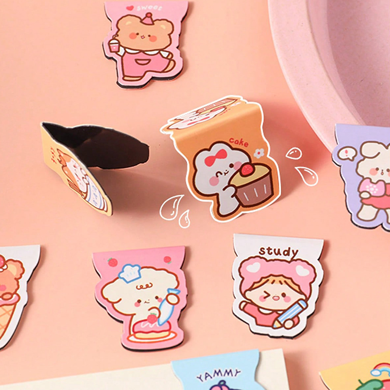 Bookmark Magnetic Clip - 5 stücke Nette Cartoon Bär Magnetische