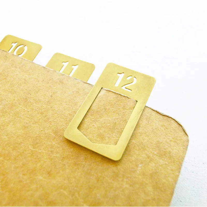 Stationery And Office Supply Stores - 12 teile/los Vintage Kupfer Lesezeichen Mini