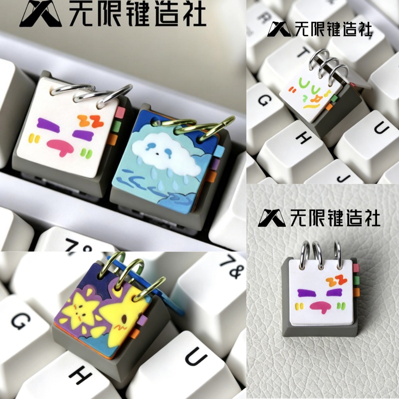 Ideal Stationery & Office Supply - Wuxian Niedliche Kalender-Tastenkappe aus Kunstharz, original,