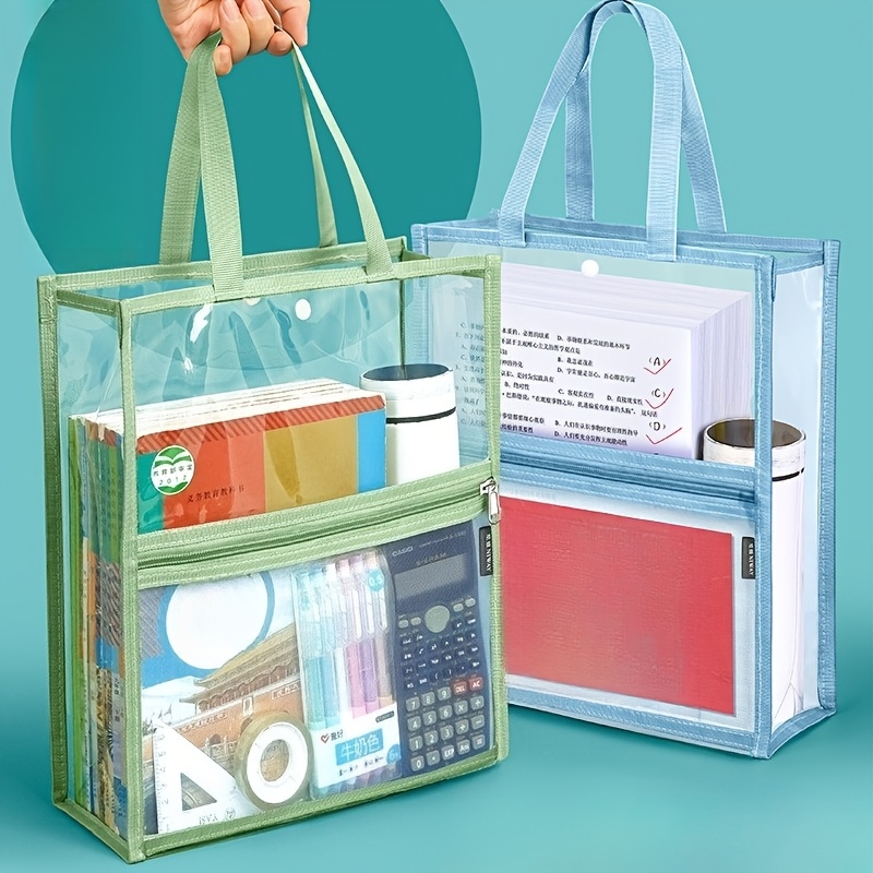 Portfolio Folder Zip - 1 Stück, zufällige Farbe, transparenter Aktenordner,
