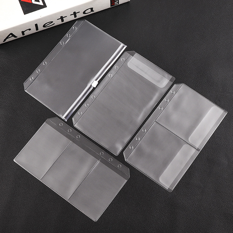 Portfolio Folder Zip - A6-Ordnertaschen, 6 Löcher, Geldumschläge für die