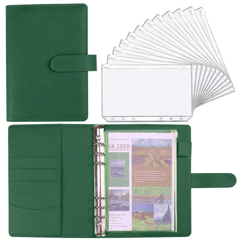 Planner Weekly Budget - A6-Budgetordnerplaner mit 12 Geldumschlägen, bunter Notizbuchordner