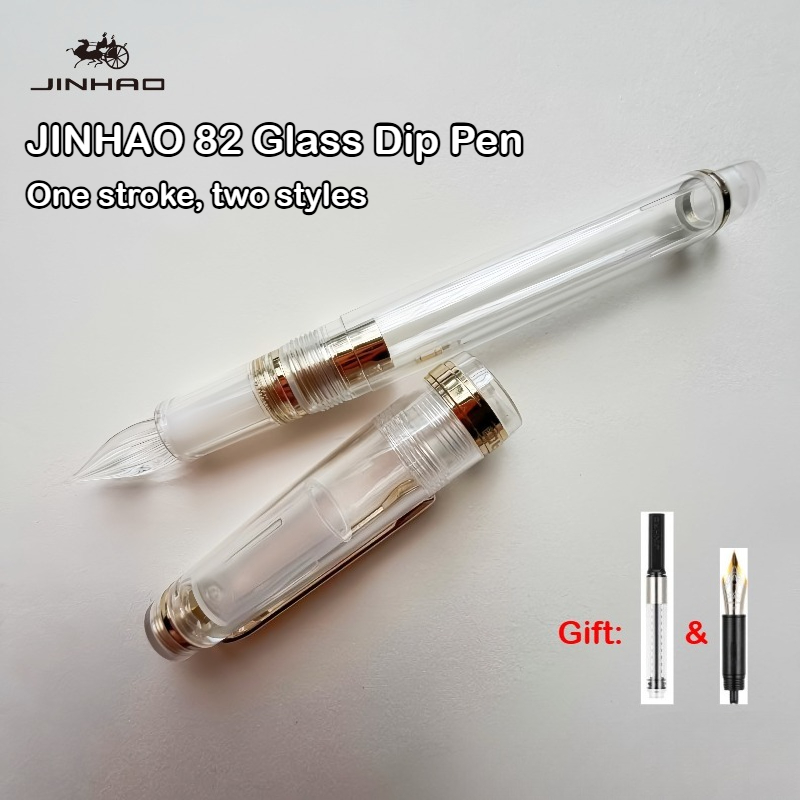 Fountain Pen Ink - JINHAO 82 Glas-Tauchstifte, Ein Strich, zwei