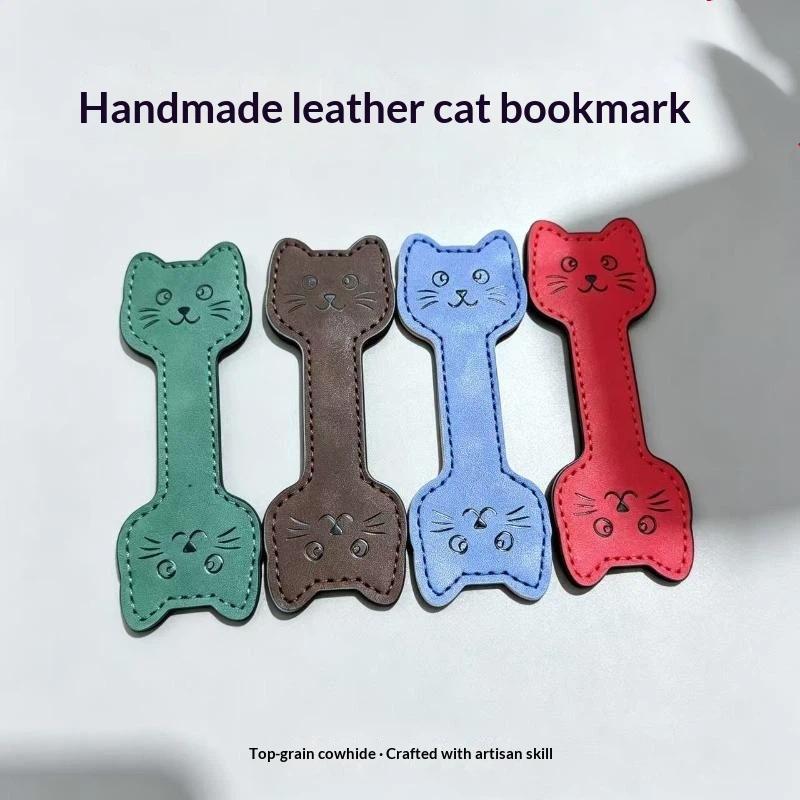 Bookmark Magnetic Clip - Niedliches handgefertigtes PU-Leder-Lesezeichen mit Magnetverschluss, Hundepfote,