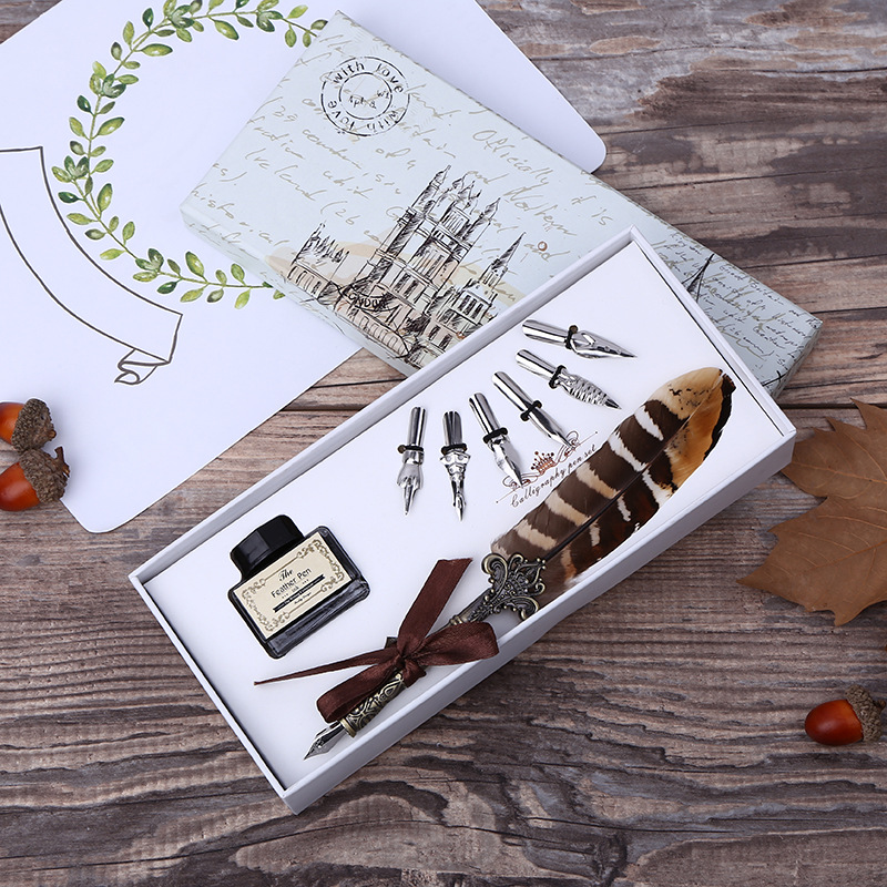 Fountain Pen Ink - Retro Feder-Dip-Pen Schreibset mit Tinte, Exquisites