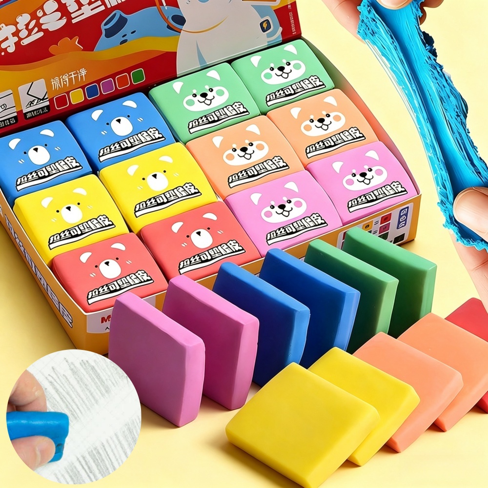 Rubber Eraser Kneaded - M&G Knetgummi-Radiergummi, bunter, weicher Radiergummi, formbarer