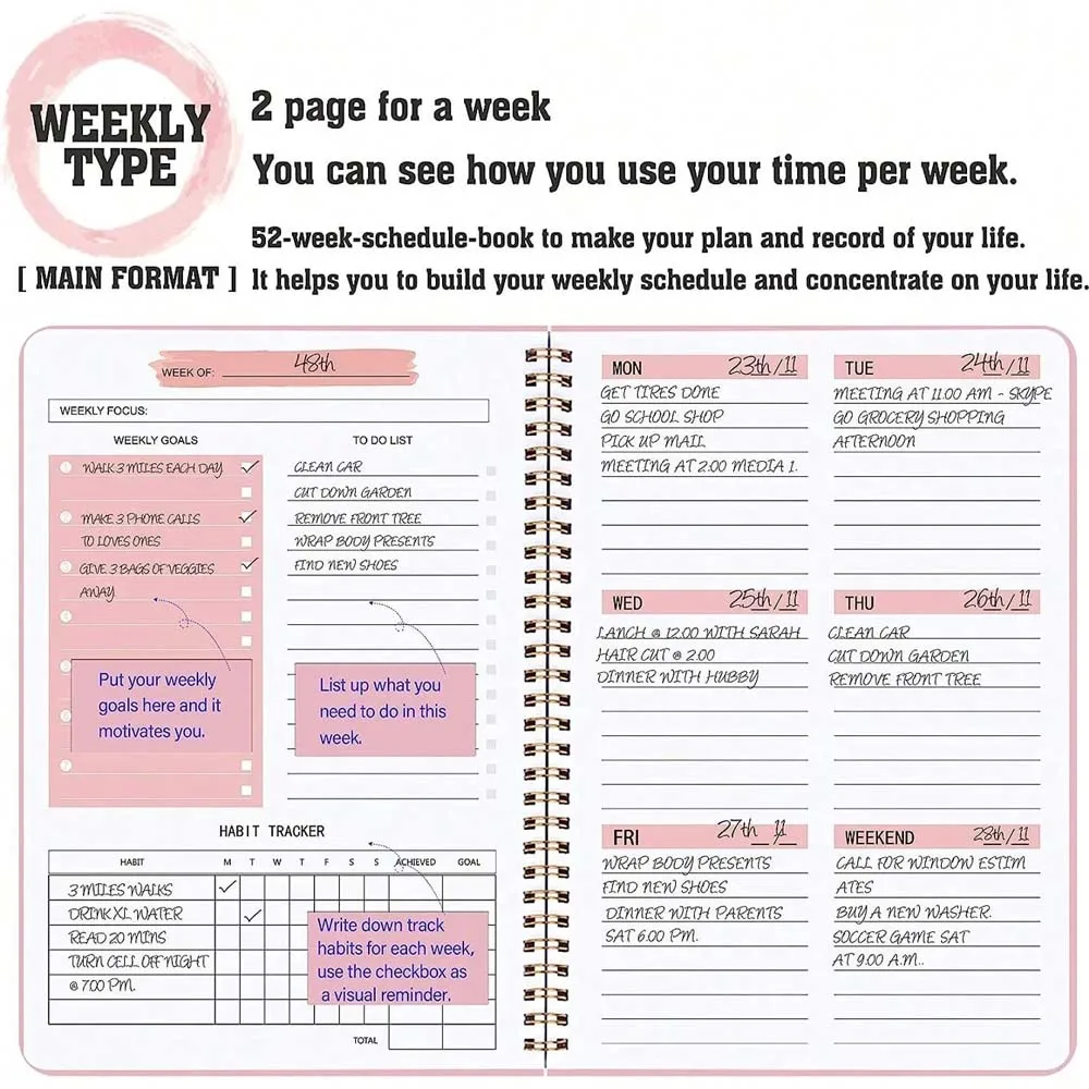 A5 Wochenplaner Spiralgebunden – Planner Weekly Budget Bewertung und Preis
