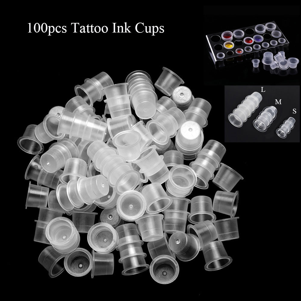 100 stücke transparente Tattoo – Calligraphy Ink Bottle Bewertung und Preis