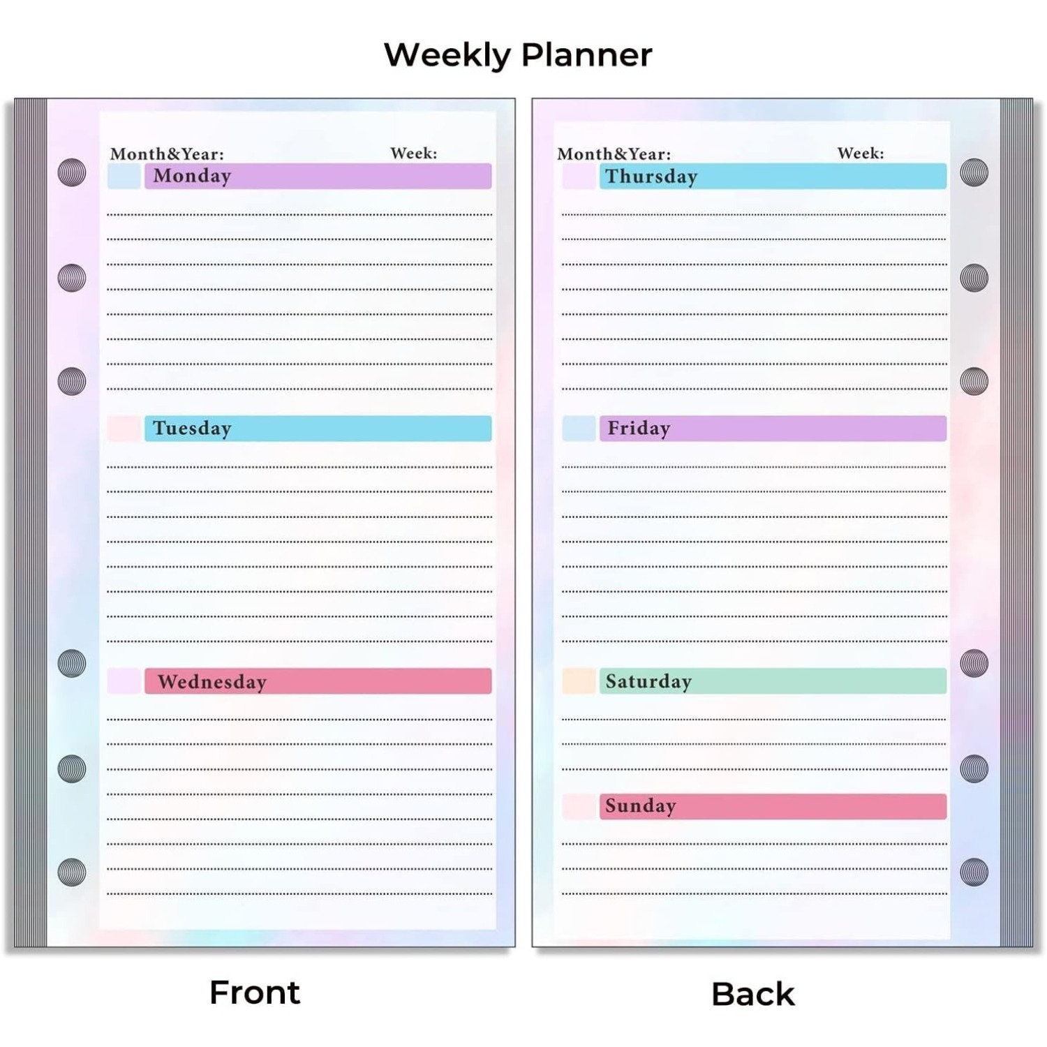 Set mit 6-Loch-A6-Ordnerminen  – Planner Weekly Budget Bewertung und Preis
