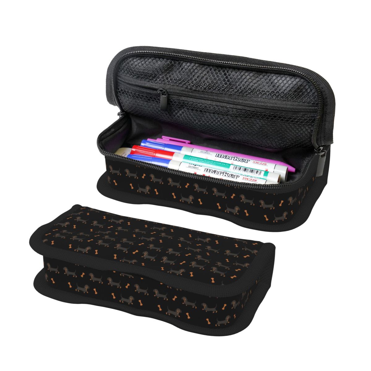 Schwarzes und braunes Federmäp – Tan Stationery & Office Supply Bewertung und Preis