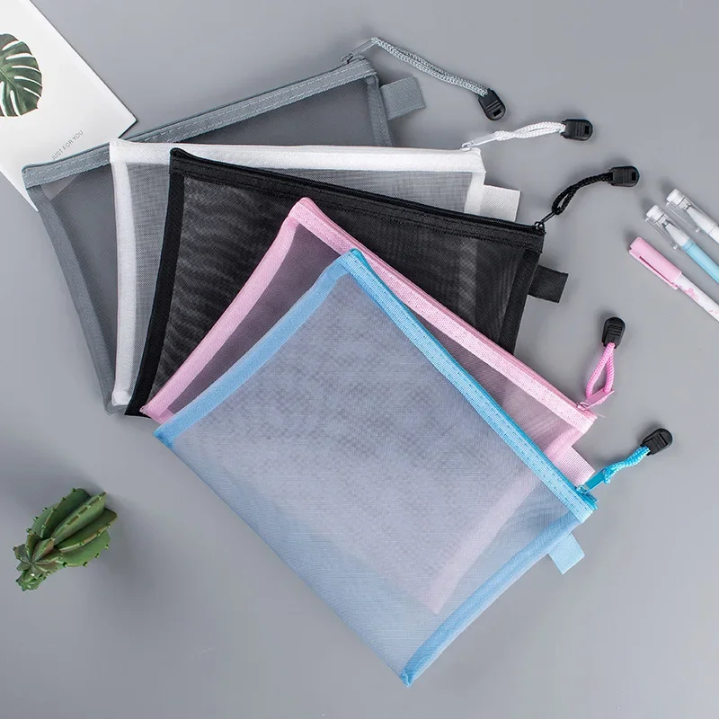 1Pcs A4/A5/A6 Mesh Mäppchen Kl – Portfolio Folder Zip Bewertung und Preis
