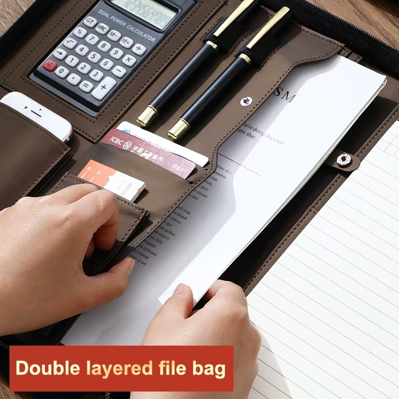 PU-Leder Portafolio A4 Dokumen – Portfolio Folder Zip Bewertung und Preis